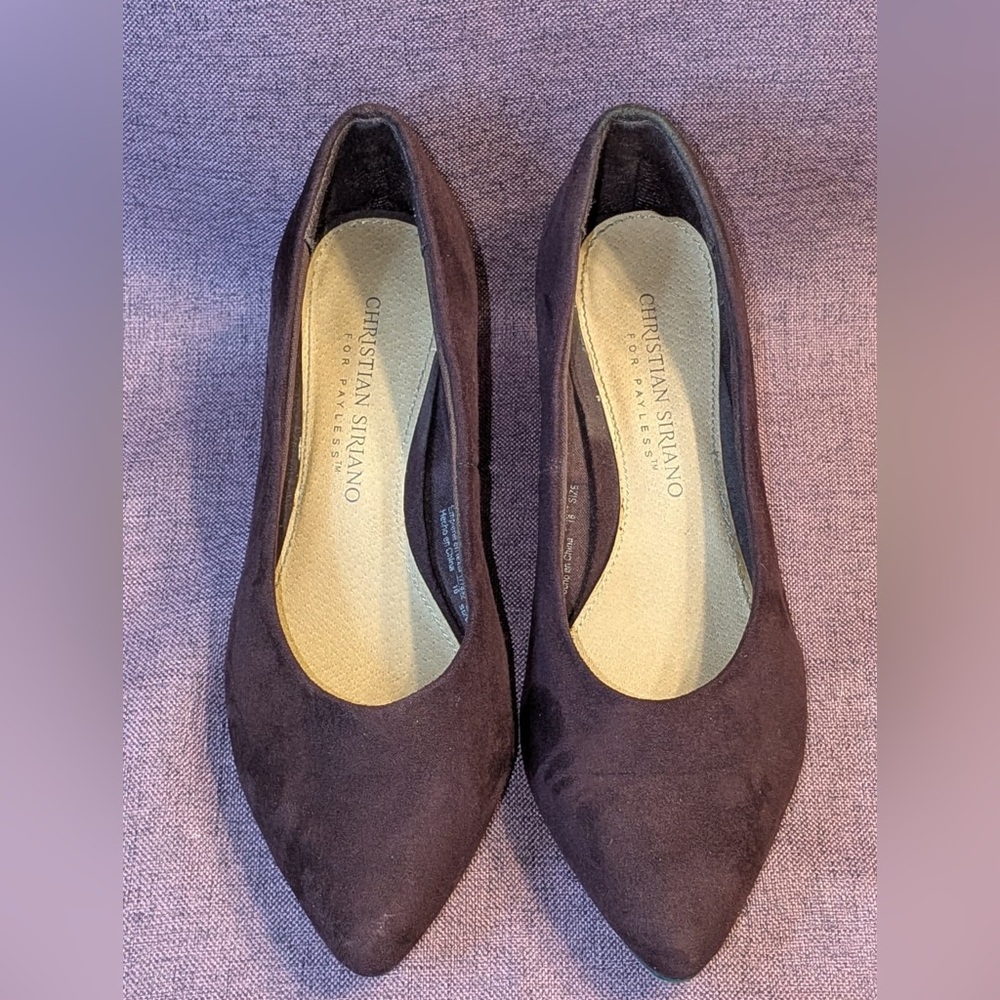 Christian Siriano 1846 Women's Burgandy Block heels comfort shoes. Size 6. PO